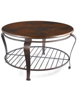 Clark Copper Round Coffee Table   Furniture