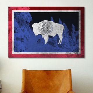 Wyoming Flag, Jackson Hole Graphic Art on Canvas by iCanvas