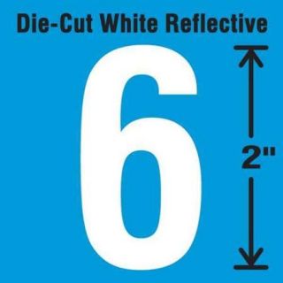 STRANCO INC DWR 2 6 5 Die Cut Reflective Number Label