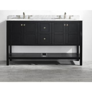 Vinnova Florence 60 inch Espresso Mirrorless Double Vanity with