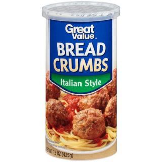 Great Value Italian Style Bread Crumbs, 15 oz