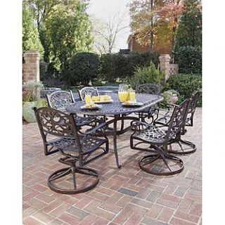 Home Styles Biscayne Bronze 7PC Dining Set with Swivel Chairs