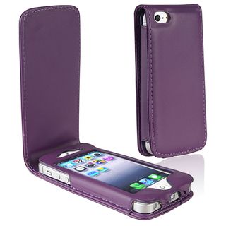 BasAcc Purple Leather Case for Apple iPhone 5/ 5S  
