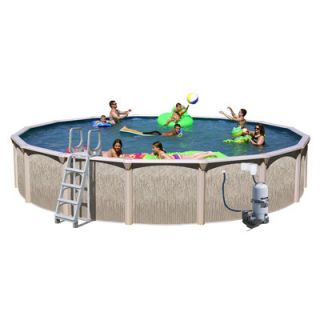 Heritage Pools Round Galveston Above Ground Pool with Cartridge Filter