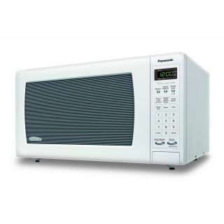 Panasonic 1.6 Cubic Foot White Stainless Steel Microwave Oven