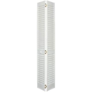 Home Fashion Technologies 36 in. x 80 in. 2 in. Louver/Louver Primed Solid Wood Interior Closet Bi fold Door 1203680200