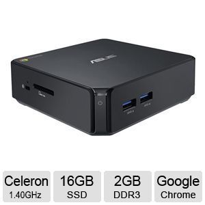 Asus Chromebox Mini PC   Intel Celeron 2955U 1.40GHz, 2GB Memory, 16GB SSD, Google Chrome OS   CHROMEBOX M004U