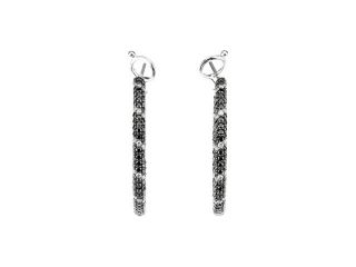 14Kw W/Black Rhodium Black And White Gold Diamond Earrings