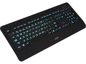 AZIO KB506U Large Print 5 Color Backlit Wired Keyboard