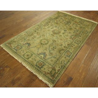 Oushak Collection Ivory Hand knotted Wool Rug (4 x 6)   17603440