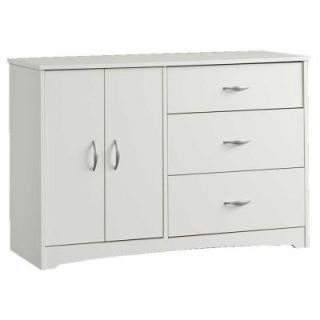 SAUDER Beginnings Collection 3 Drawer Dresser in Soft White 416350
