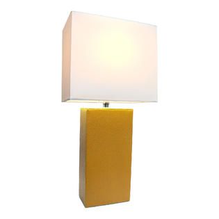 Elegant Designs Monaco Avenue Modern Tan Leather Table Lamp   Home