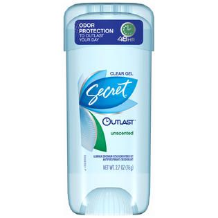 Secret Outlast Unscented Clear Gel Antiperspirant & Deodorant 2.7 OZ