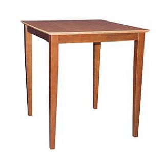 International Concepts Solid Wood Table with Shaker Legs in Cinnemon