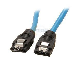 Rosewill RCAB 11045 24" SATA III Blue Round Cable w/ Locking Latch, Supports 6 Gbps, 3 Gbps, and 1.5 Gbps Transfer Rate