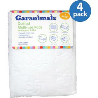 Garanimals   Quilted Waterproof Multi Use Crib Pad, 4 Pack