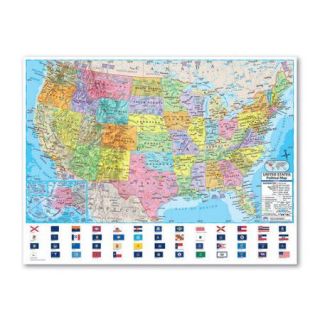 Universal Map Advanced Political Rolled Map   Paper