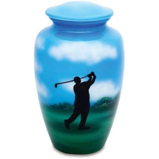 Urnsdirect2U Down The Middle Golfer Cremation Urn, 220 Cu In