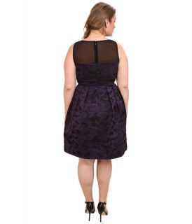 adrianna papell plus size pleats detail fit flare