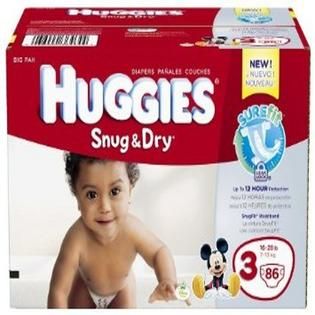 Huggies  Snug & Dry Diapers, Size 3(16 28 lb),Jumbo, 86 Diapers