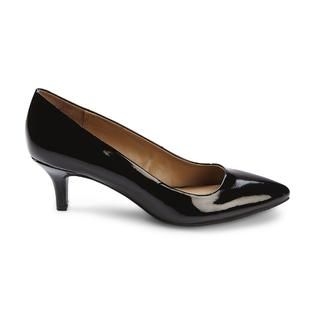 Attention Womens Zoey Black Patent Pump   Wide Width Available