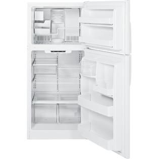 GE  18 cu. ft. Top Freezer Refrigerator w/ Ice Maker   White