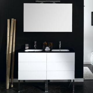 Time 47 Double Wall Mounted Bathroom Vanity Set with Mirror