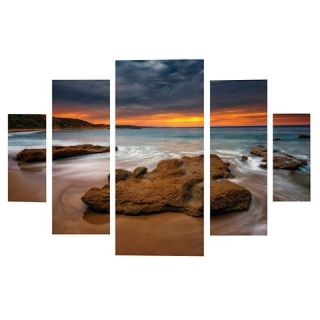 Lincoln Harrison ‘Beach at Sunset 5’ Multi Panel Art Set