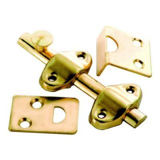 First Watch Security 3 in. Polished Brass Surface Door Bolt 1848