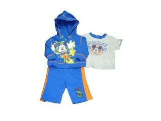 Disney Mickey Mouse Infant Boys Blue Hoodie Shirt & Sweat Pants Set