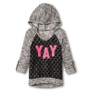 Girls Miss Chievous Lace Front Hoodie Grey