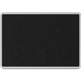 KitchenAid Architect Series II 30 in. Smooth Surface Induction Cooktop in Stainless Steel with 4 Elements KICU500XSS