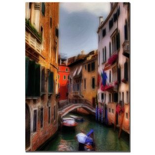 Trademark Fine Art Lois Bryan Venetian Canal Canvas Art   Home