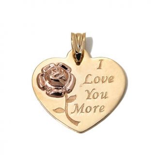 Michael Anthony Jewelry® 10K Gold 2 Tone "I Love You More" Heart Pendant   8002857