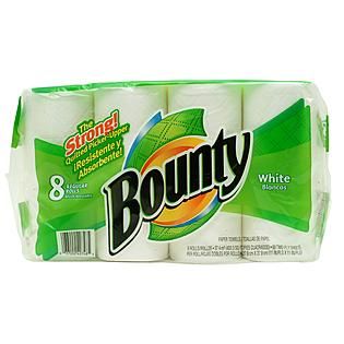 Bounty  Paper Towels 2 Ply White 64 Count 8 Rolls