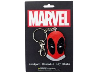 Key Chain   Marvel   Deadpool's Face Bendable New Toys Licensed krb 4612