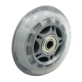 70mm Diameter 608ZZ Bearing Clear Gray Plastic Wheel for Skating Skate Shoes