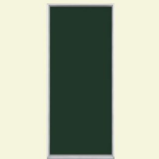 Masonite 30 in. x 80 in. Flush Conifer Painted Steel Prehung Front Door No Brickmold in Vinyl Frame 37550