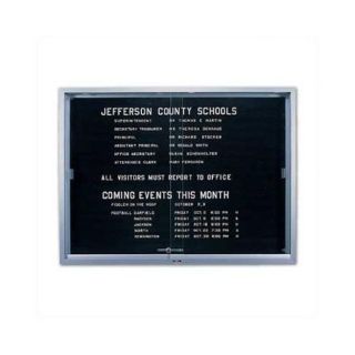 Marsh 'S' Series Sliding Glass Enclosed Wall Mounted Letter Board