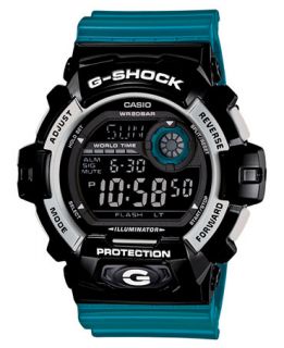 Shock Watch, Mens Digital Blue Resin Strap 53x55mm G8900SC 1B