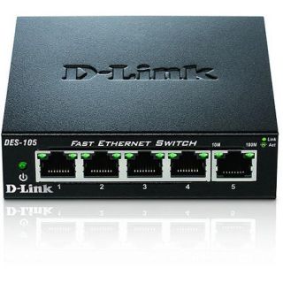 D Link 5 Port Fast Ethernet Switch