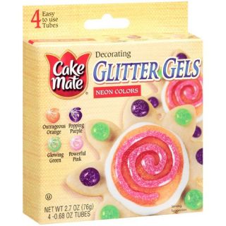 Cake Mate Decorating Neon Colors Glitter Gels, 2.7 oz