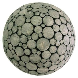 MPG 11 in. D Cast Stone Medium Ball in Granite Finish PF5766AG