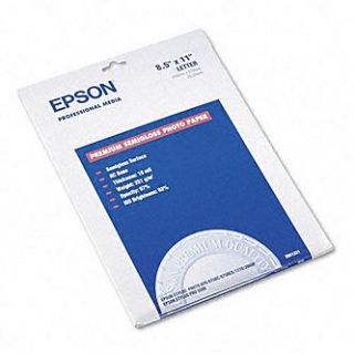 Epson Semi Gloss Premium Photo Paper, 8 1/2 x 11, 20/Pk   Office