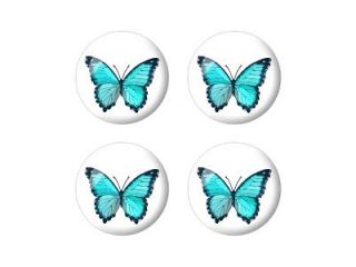 Butterfly   Wheel Center Cap 3D Domed Set of 4 Stickers Badges