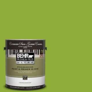 BEHR Premium Plus Ultra 1 gal. #420B 6 New Green Semi Gloss Enamel Exterior Paint 585301