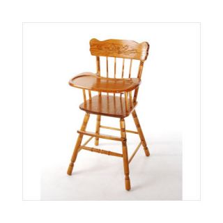 Rochelle Lowell Wooden High Chair in Oak