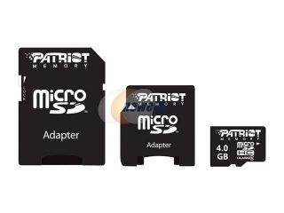 Patriot 4GB microSDHC Flash Card Model PSF4GMCSDHC63P