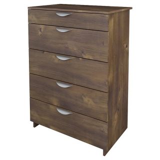 Nexera Nocce 5 Drawer Chest, Truffle