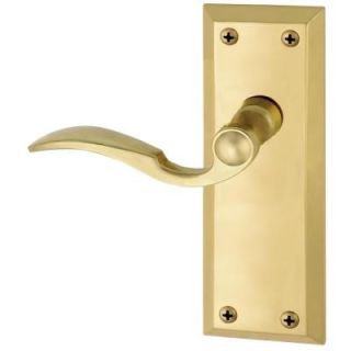 Grandeur Fifth Avenue Polished Brass Plate with Double Dummy Bellagio Lever FAVBEL 22 PB
